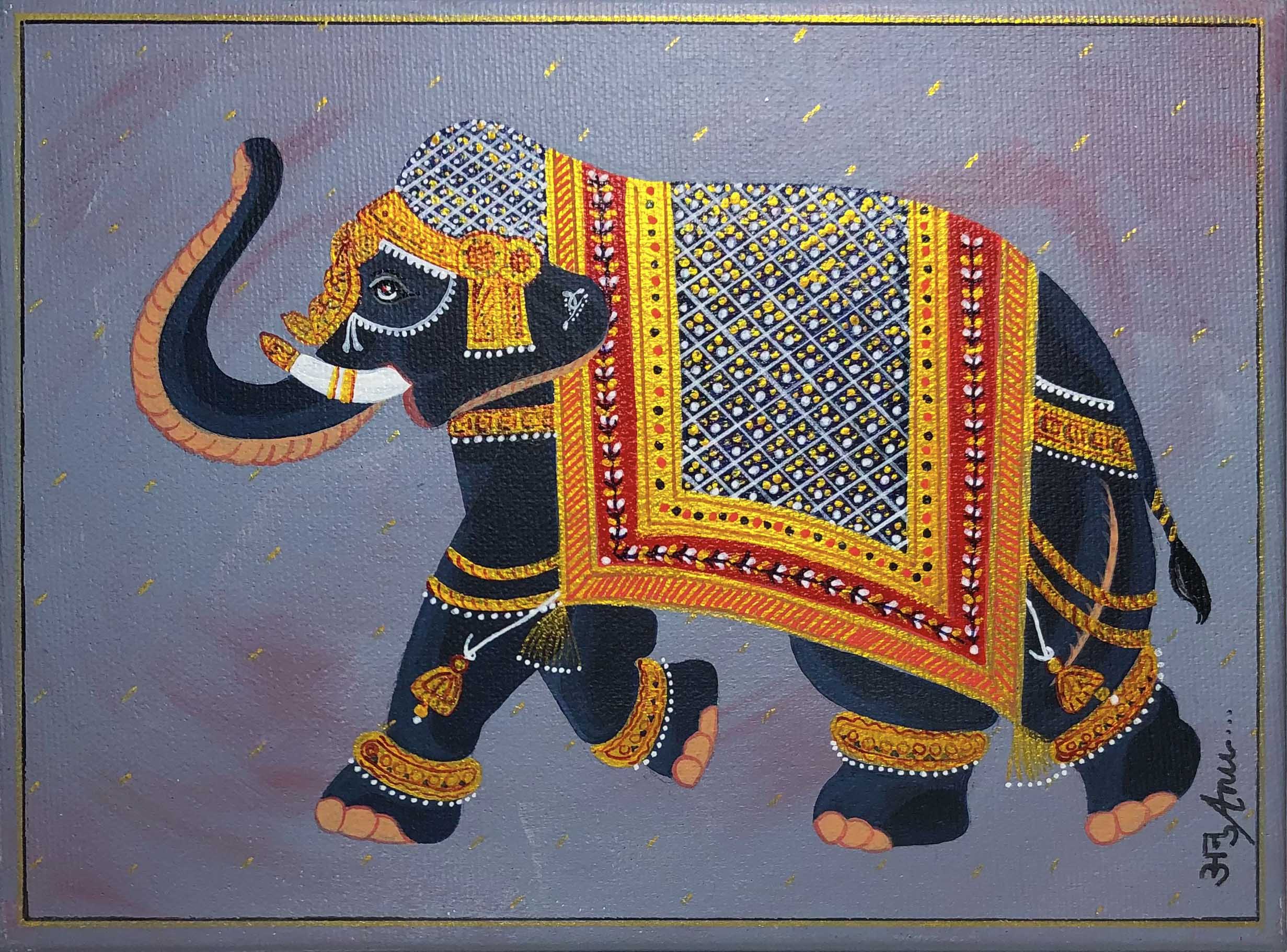 🌼Traditional Rajasthani Elephant Original Acrylic Painting🌼 DM to get  customized paintings delivered at your doorstep💫 . . . . ... | Instagram